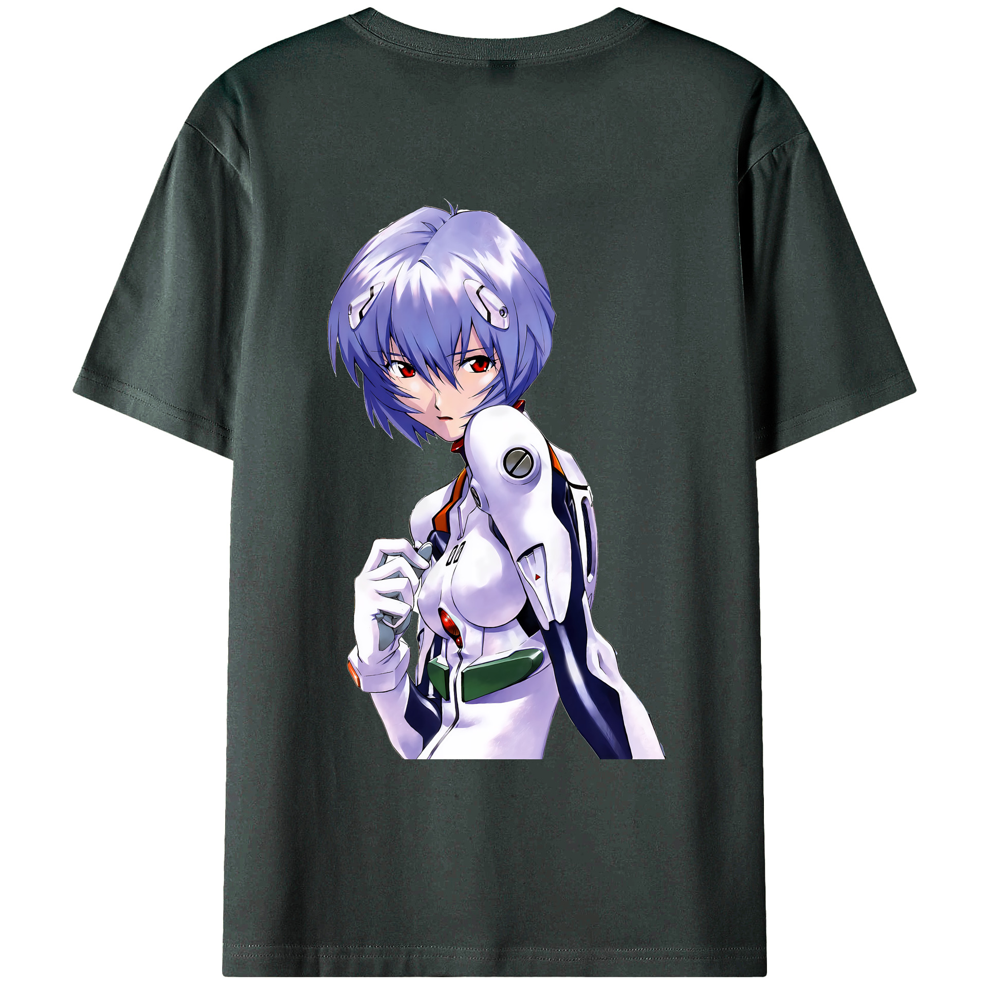 （画像用） EVA 新世紀エヴァンゲリオン 綿100％ メンズ半袖Tシャツ（バックプリント） 通気性